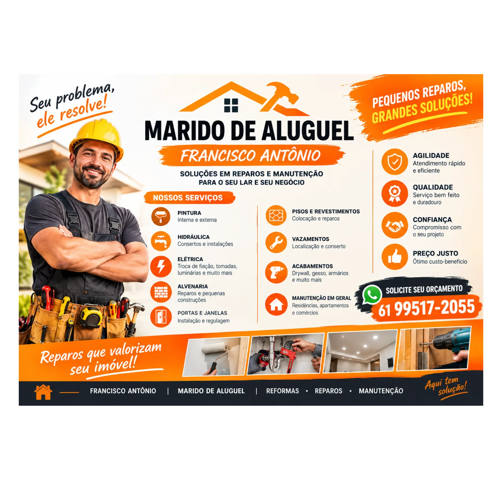 Reformas em Geral, tipo Marido de Aluguel - 61 99517-2055